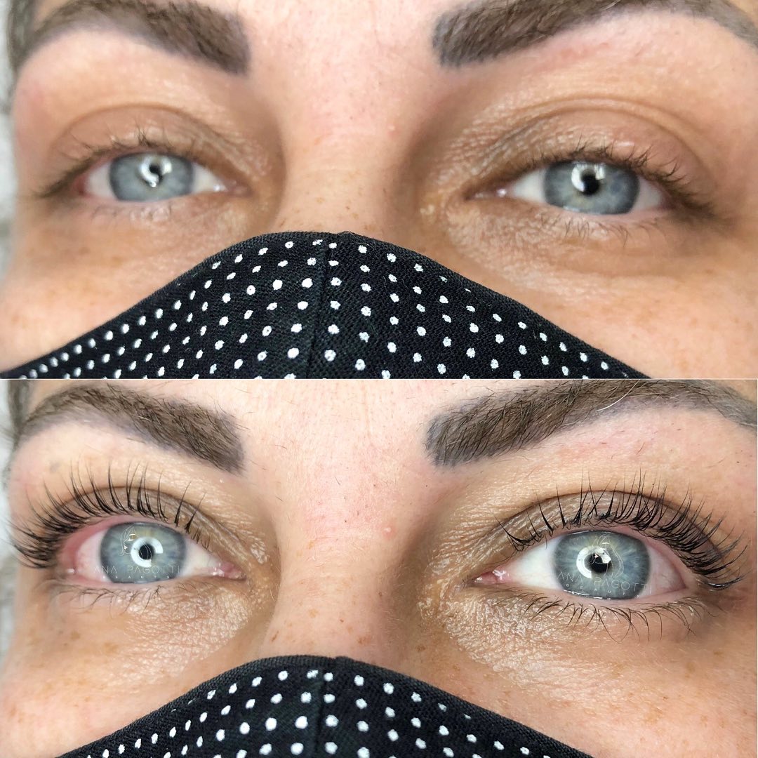 Cílios com lash lifiting