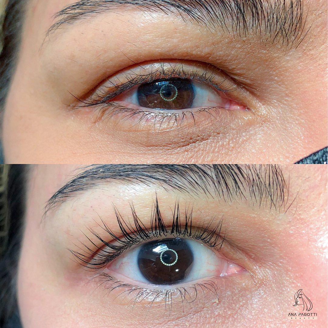 Cílios com lash lifiting
